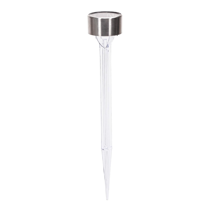 Aigostar - LED solcellelampe LED/0,006W/1,2V 32 cm mat krom 200 mAh 2700K IP44
