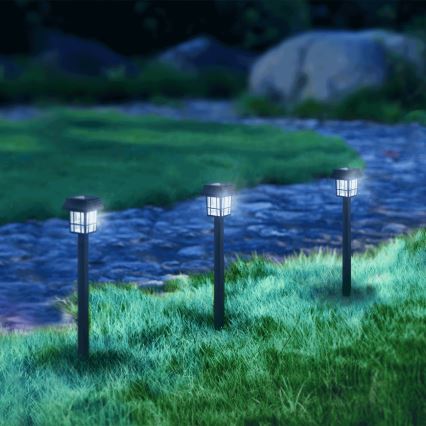 Aigostar - LED solcellelampe LED/0,006W/1,2V 32 cm 40 mAh sort 6500K IP44