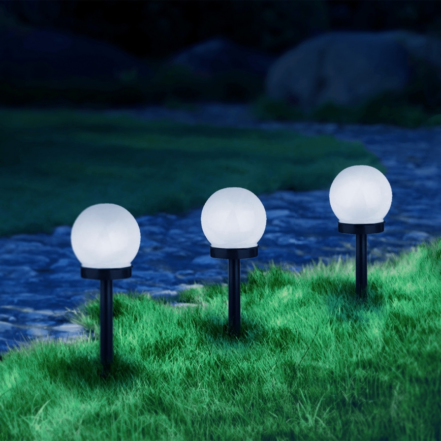 Aigostar - LED solcellelampe LED/0,006W/1,2V 33 cm 40 mAh sort 6500K IP44