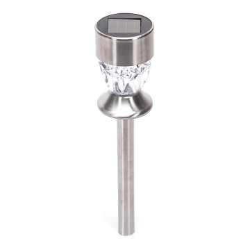 Aigostar - LED solcellelampe LED/0,006W/1,2V 35,5cm mat krom 100 mAh 3000K IP44