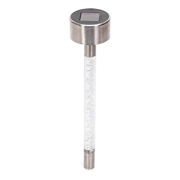 Aigostar - LED solcellelampe LED/0,006W/1,2V 36,7 cm mat krom 2700K 40 mAh IP44