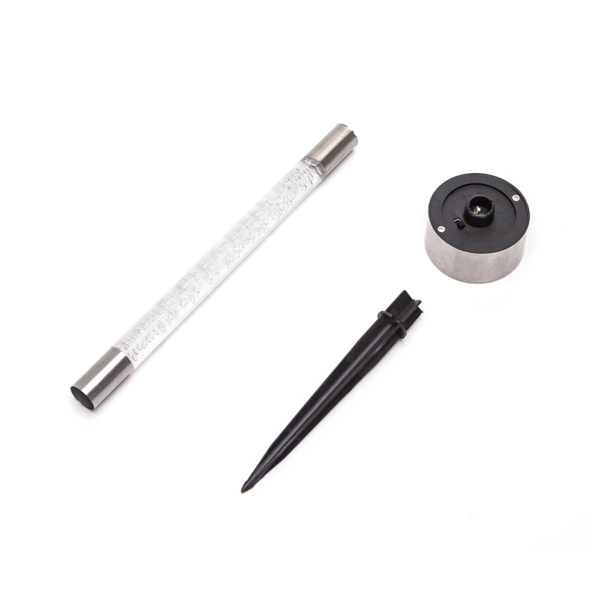 Aigostar - LED solcellelampe LED/0,006W/1,2V 36,7cm mat krom 6500K IP44