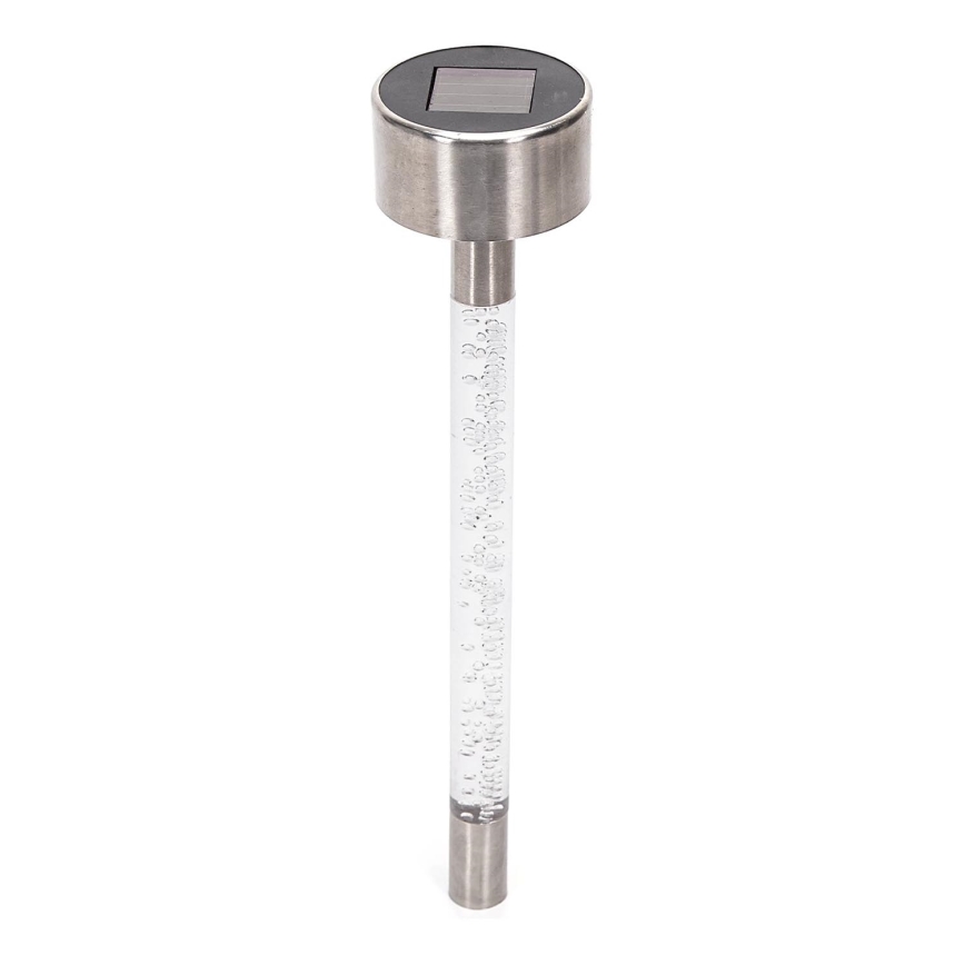 Aigostar - LED solcellelampe LED/0,006W/1,2V 36,7cm mat krom 6500K IP44