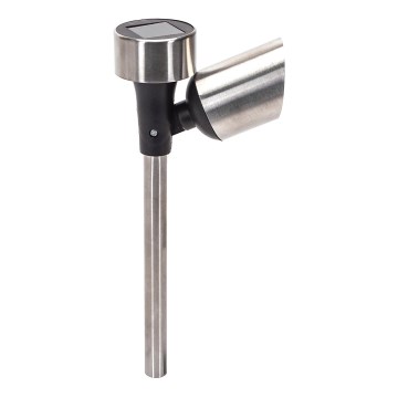 Aigostar - LED solcellelampe LED/0,006W/1,2V 37,5 cm mat krom 2700K IP44 40 mAh