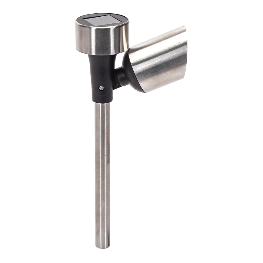 Aigostar - LED solcellelampe LED/0,006W/1,2V 37,5 cm mat krom 6500K IP44