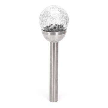 Aigostar - LED solcellelampe LED/0,006W/1,2V 37,8 cm mat krom 2700K IP44