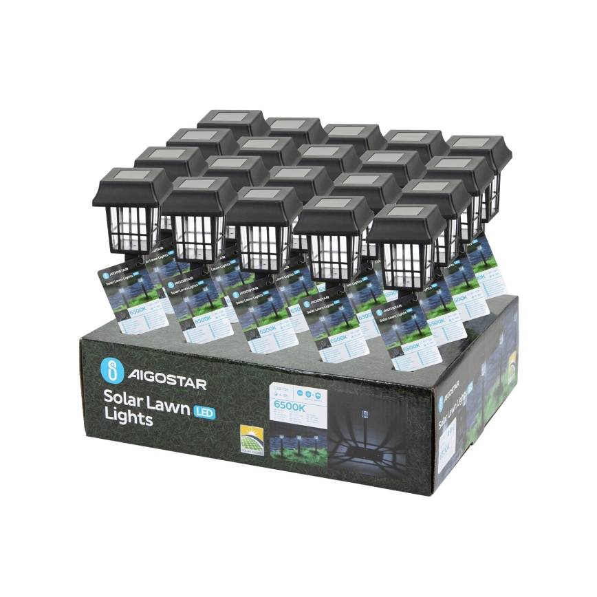 Aigostar - LED solcellelampe LED/0,006W/1,2V 40mAh 6500K IP44 32 cm
