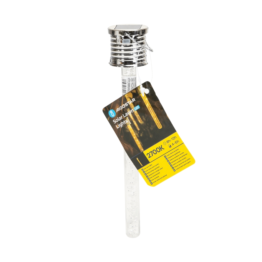 Aigostar - LED solcellelampe LED/0,006W/1,2V krom 2700K IP44 40 mAh
