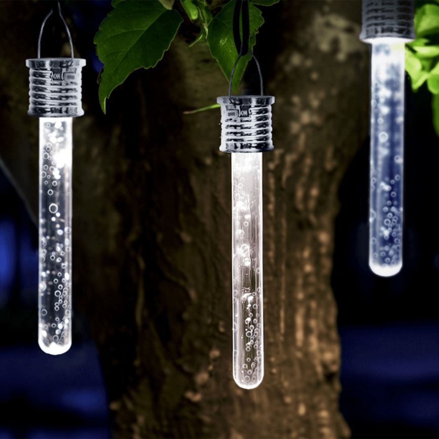 Aigostar - LED solcellelampe LED/0,006W/1,2V krom 40 mAh 6500K IP44