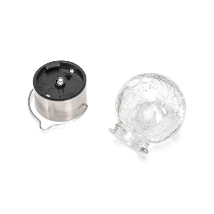 Aigostar - LED solcellelampe LED/0,006W/1,2V mat krom 6500K IP44