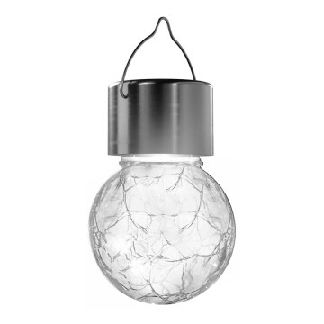 Aigostar - LED solcellelampe LED/0,006W/1,2V mat krom 6500K IP44