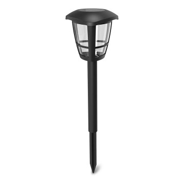 Aigostar - LED solcellelampe LED/0,06W/2V 100 mAh 33,8 cm 6500K IP44 sort