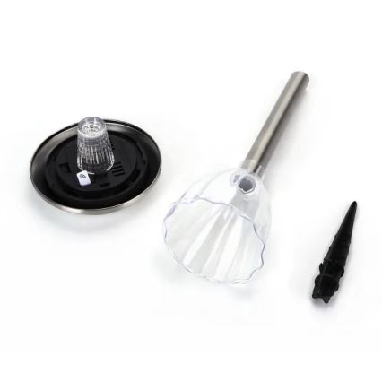 Aigostar - LED solcellelampe LED/0,08W/2V 30,4 cm 200 mAh 6500K IP44 mat krom