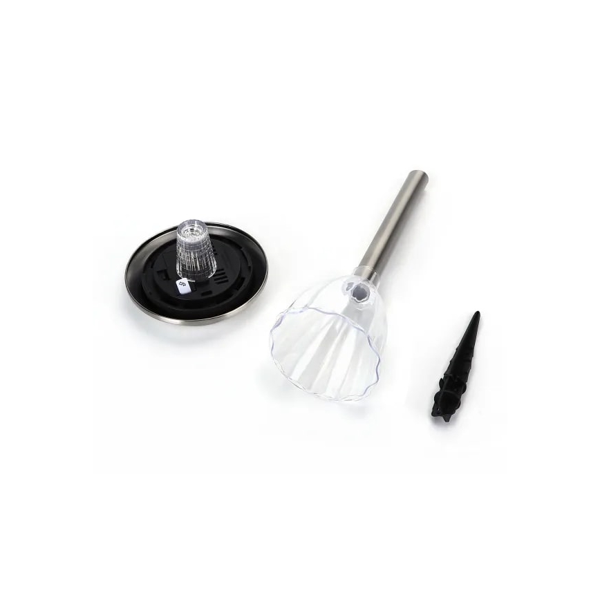 Aigostar - LED solcellelampe LED/0,08W/2V 30,4 cm 200 mAh 6500K IP44 mat krom