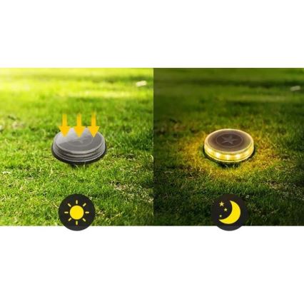 Aigostar - LED solcellelampe LED/0,6W/5,5V 24,5 cm 500 mAh 3200K IP66 sort