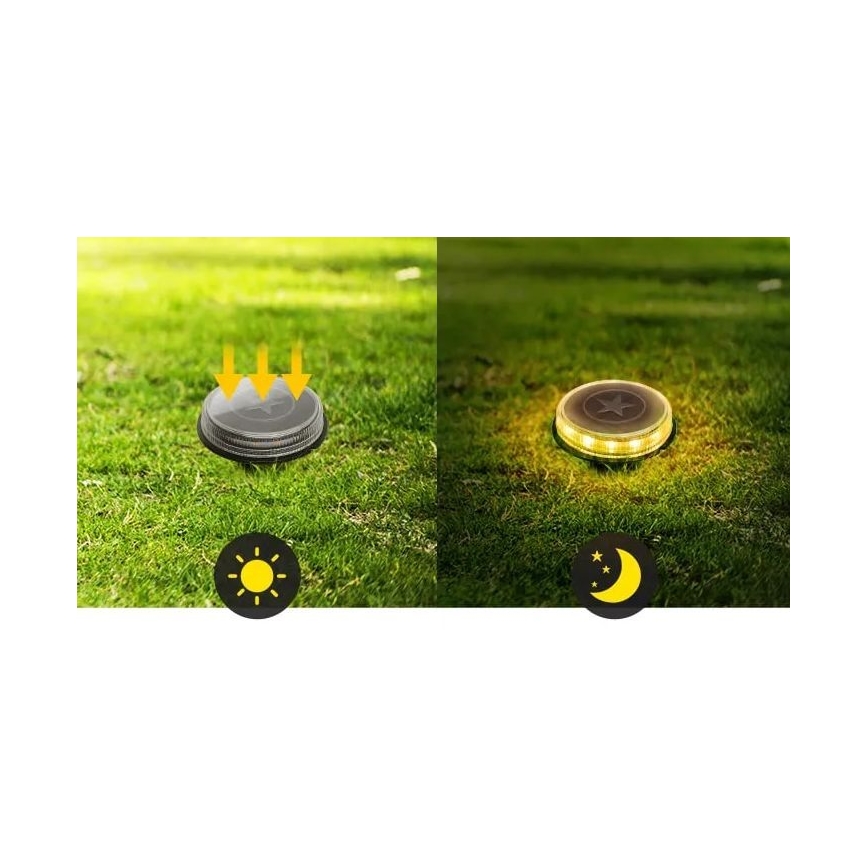 Aigostar - LED solcellelampe LED/0,6W/5,5V 24,5 cm 500 mAh 3200K IP66 sort
