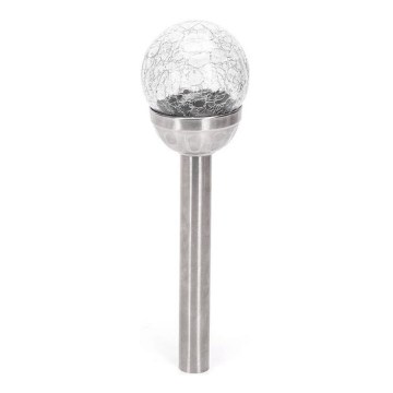 Aigostar - LED solcellelampe LED/2V 6500K IP44 40 mAh sølv