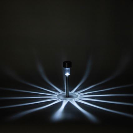 Aigostar - LED-solcellelampe LED/2V IP44 40 mAh mat krom