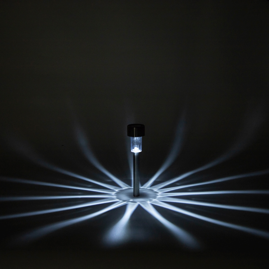 Aigostar - LED-solcellelampe LED/2V IP44 40 mAh mat krom