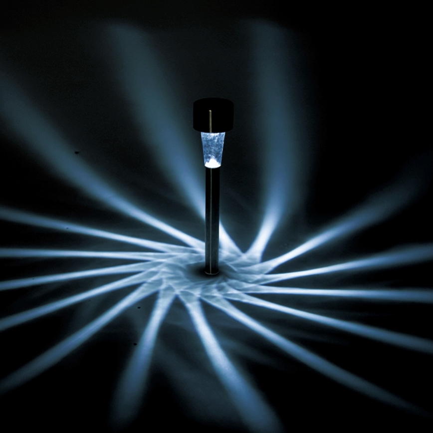 Aigostar - LED solcellelampe LED/2V IP44 40 mAh mat krom