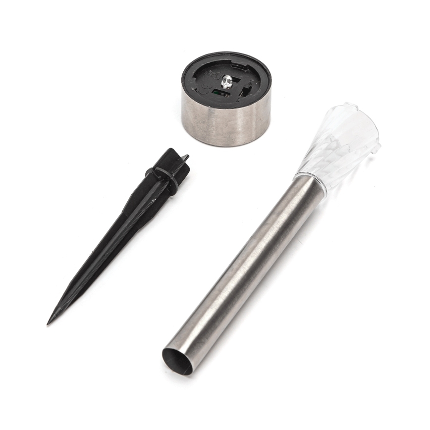 Aigostar - LED solcellelampe LED/2V IP44 40 mAh mat krom