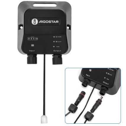 Aigostar - LED solcellelampe LED/70W/12V 6000 mAh 6500K diameter 20,5 cm + fjernbetjening