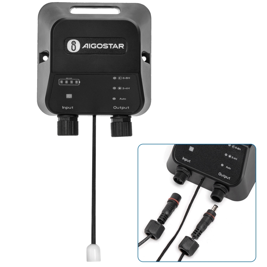 Aigostar - LED solcellelampe LED/70W/12V 6000 mAh 6500K diameter 20,5 cm + fjernbetjening