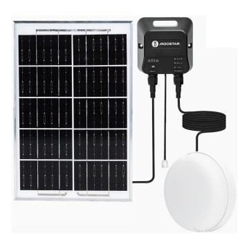 Aigostar - LED solcellelampe LED/70W/12V 6000 mAh 6500K IP65 Ø 20,5 cm + fjernbetjening