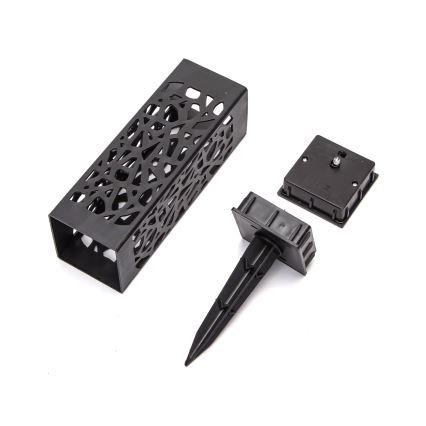 Aigostar - LED solcellelampe m. RGB-farver LED/0,006W/1,2V 28,5 cm sort IP44 100 mAh