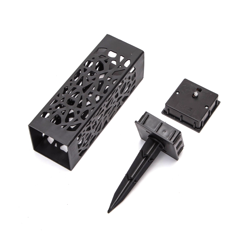 Aigostar - LED solcellelampe m. RGB-farver LED/0,006W/1,2V 28,5 cm sort IP44 100 mAh