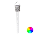 Aigostar - LED solcellelampe med RGB-farver LED/0,006W/1,2V 4000 mAh krom IP44