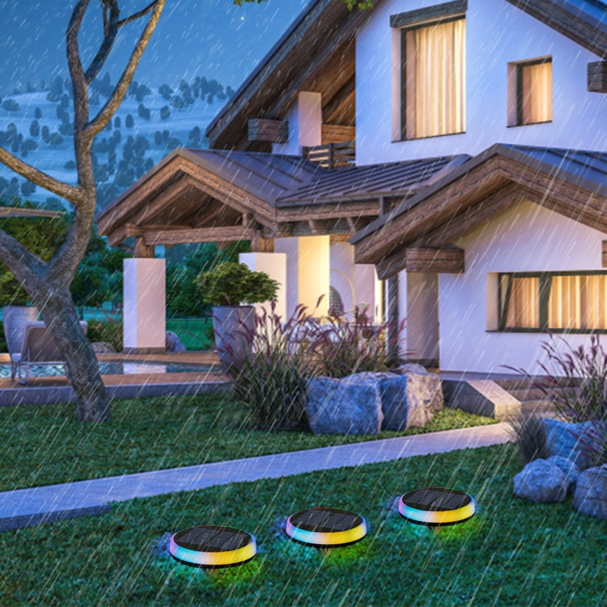 Aigostar - LED solcellelampe med RGB-farver LED/0,6W/3,7V IP65