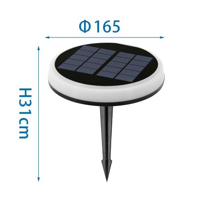 Aigostar - LED solcellelampe med RGB-farver LED/0,6W/3,7V IP65