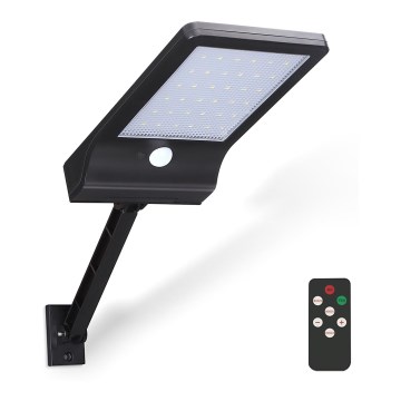 Aigostar - LED solcellelampe med sensor dæmpbar LED/2,3W/5,5V IP65 1800 mAh + fjernbetjening
