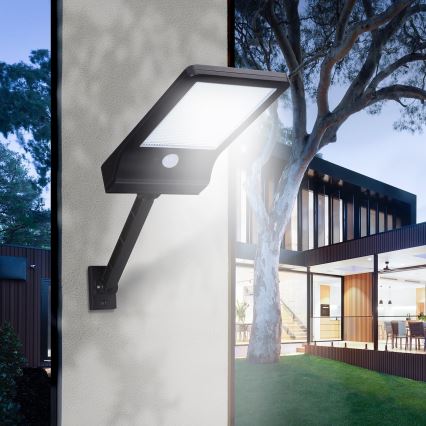 Aigostar - LED solcellelampe med sensor dæmpbar LED/2,3W/5,5V IP65 1800 mAh + fjernbetjening