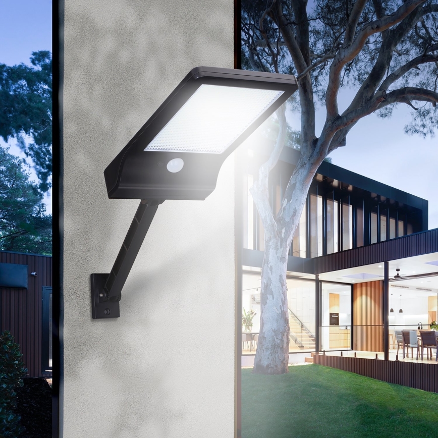 Aigostar - LED solcellelampe med sensor dæmpbar LED/2,3W/5,5V IP65 1800 mAh + fjernbetjening