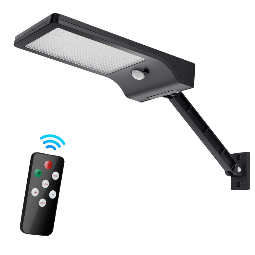 Aigostar - LED solcellelampe med sensor dæmpbar LED/2,3W/5,5V IP65 1800 mAh + fjernbetjening
