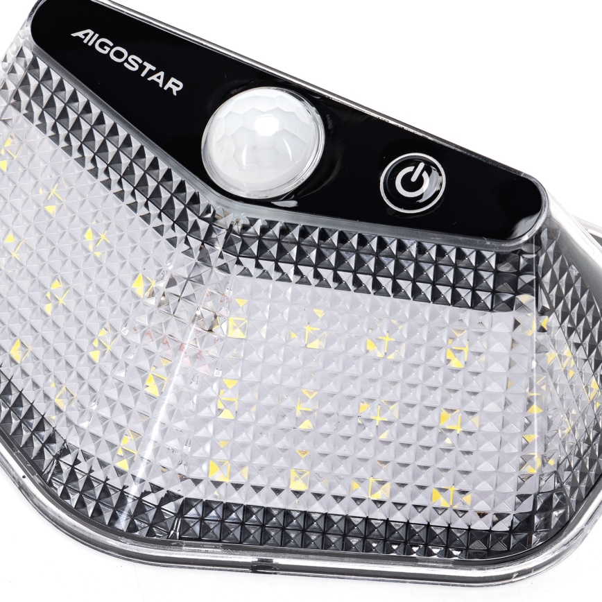 Aigostar - LED solcellelampe med sensor LED/3,7V 6500K 500 mAh IP65 sort