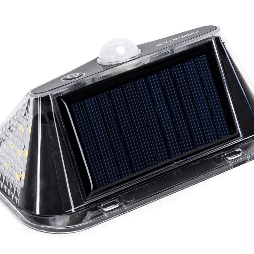 Aigostar - LED solcellelampe med sensor LED/3,7V 6500K 500 mAh IP65 sort