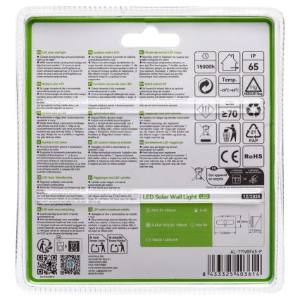 Aigostar - LED solcellelampe med sensor LED/3,7V 6500K 500 mAh IP65 sort