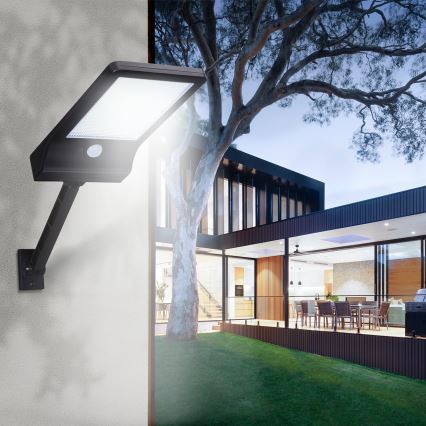 Aigostar - Soldrevet LED gadelampe med sensor LED/3W/3,7V1800 mAh IP44 3000/4000/5000K + fjernbetjening
