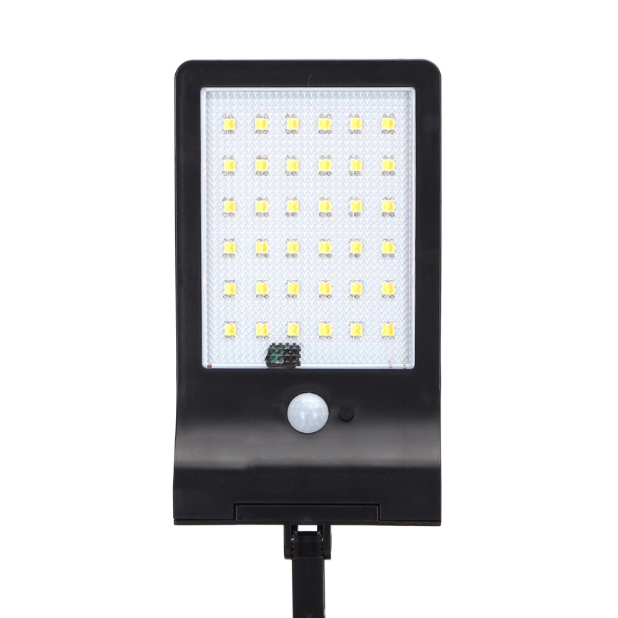 Aigostar - Soldrevet LED gadelampe med sensor LED/3W/3,7V1800 mAh IP44 3000/4000/5000K + fjernbetjening