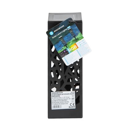 Aigostar - LED solcellelampe RGB-farver LED/0,006W/1,2V 28,5 cm sort  IP44 100 mAh