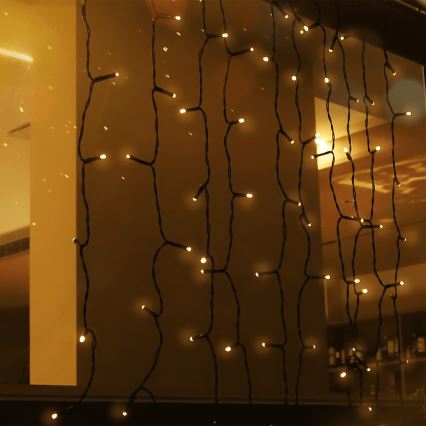 Aigostar - LED solcelledrevet lyskæde 100xLED/8 funktioner 4x1m IP65 varm hvid 800 mAh