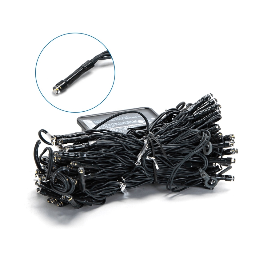 Aigostar - LED solcelledrevet lyskæde 100xLED/8 funktioner 4x1m IP65 varm hvid 800 mAh