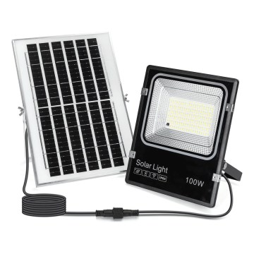 Aigostar - LED solcelleprojektør LED/100W/3,2V 2000mAh 3000K/4000K/6500K IP66 + fjernbetjening