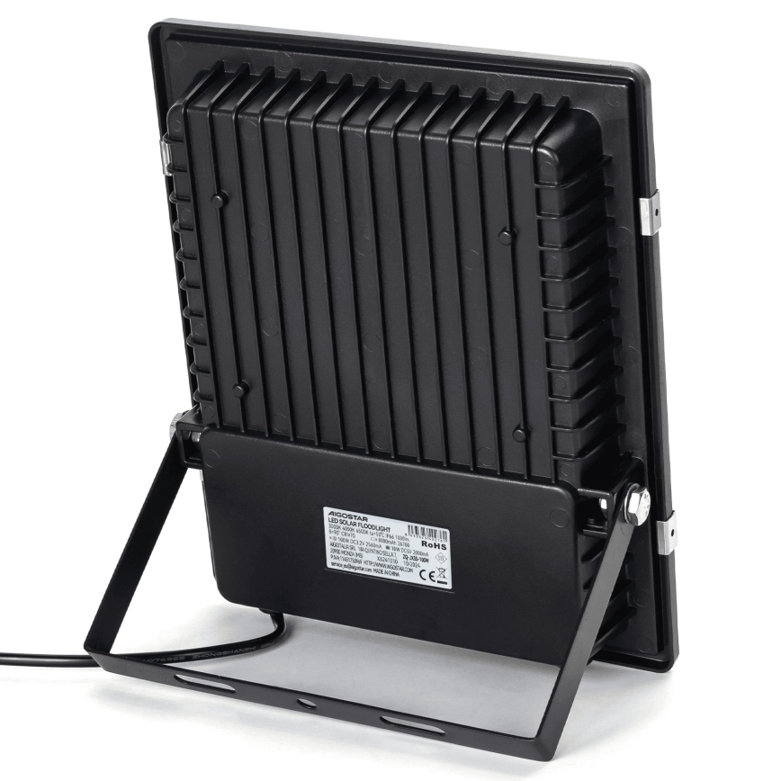 Aigostar - LED solcelleprojektør LED/100W/3,2V 2000mAh 3000K/4000K/6500K IP66 + fjernbetjening
