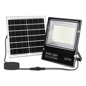 Aigostar - LED solcelleprojektør LED/200W/3,2V 3600mAh 3000K/4000K/6500K IP66 + fjernbetjening