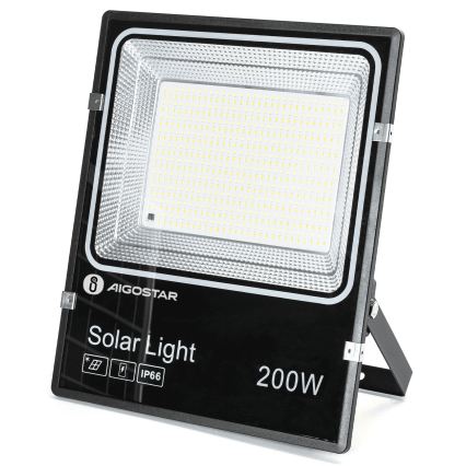 Aigostar - LED solcelleprojektør LED/200W/3,2V 3600mAh 3000K/4000K/6500K IP66 + fjernbetjening