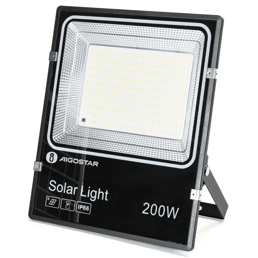 Aigostar - LED solcelleprojektør LED/200W/3,2V 3600mAh 3000K/4000K/6500K IP66 + fjernbetjening
